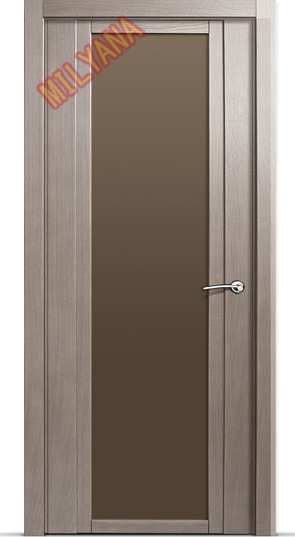 Дверь Milyana Qdo X Дуб грейвуд Стекло бронзовое