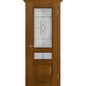 Дверь Вист Вена стекло Витраж(античный дуб)