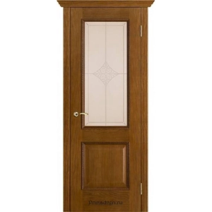 Дверь Вист Шервуд стекло Ромб (античный дуб)