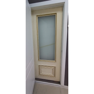 Межкомнатная дверь Поло слоновая кость + патина