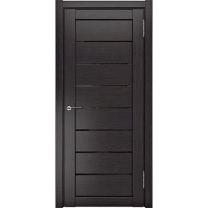 Дверь ЛУ-7 Венге черное стекло