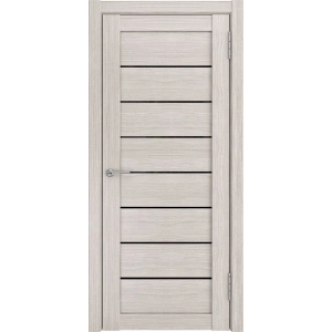 Дверь ЛУ-7 Капучино черное стекло