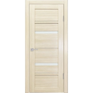 Дверь ЛУ-01 капучино белое стекло