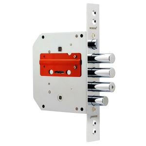 Замок врезной сувальдный с задвижкой и защелкой ЗВ9-6 ЛКЗ (лев.), 5 кл. /77412/