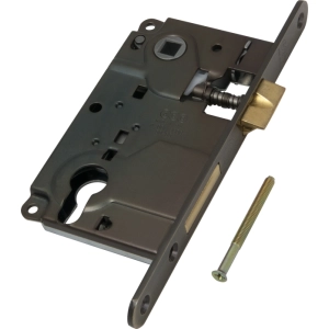 Корпус врезного замка под цилиндр CENTRO B01025.50.12 ригель+защелка (античная бронза)