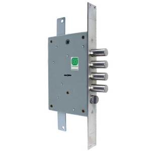 Замок врезной сувальдный с защелкой ЗВ 21.12 Т с тягами, 5 кл. (длинный кл. 54 мм) /123:96/