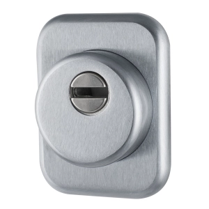 Броненакладка на ЦМ квадрат (от вырывания, 25 мм) ET/ATC-Protector 1-25(SQ) SC-14 Матовый хром