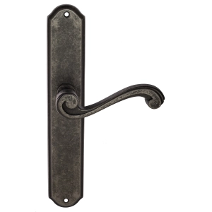 Дверная ручка Venezia VIVALDI на планке PL02 античное серебро