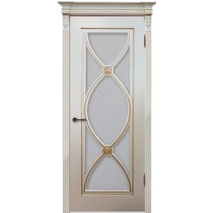 Дверь Легенда Фламенко ПО Эмаль RAL 9001+патина золото