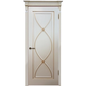 Дверь Легенда Фламенко ПГ Эмаль RAL 9001+патина золото