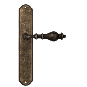 Дверная ручка Venezia GIFESTION на планке PL02 античная бронза
