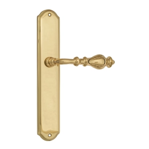 Дверная ручка Venezia GIFESTION на планке PL02 полированная латунь