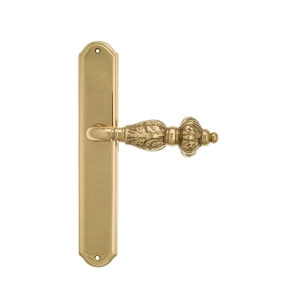 Дверная ручка Venezia LUCRECIA на планке PL02 полированная латунь
