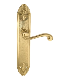 Дверная ручка Venezia VIVALDI на планке PL90 полированная латунь