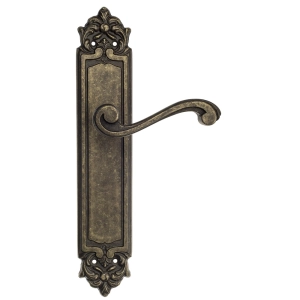 Дверная ручка Venezia VIVALDI на планке PL96 античная бронза