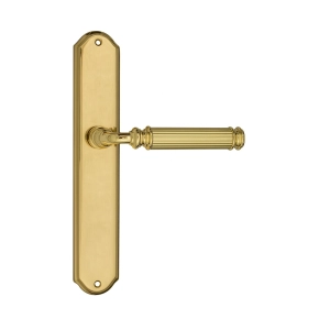 Дверная ручка Venezia MOSCA на планке PL02 полированная латунь