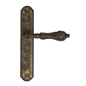 Дверная ручка Venezia MONTE CRISTO на планке PL02 античная бронза