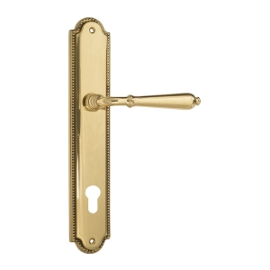 Дверная ручка Venezia CLASSIC CYL на планке PL98 полированная латунь