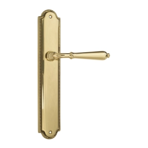 Дверная ручка Venezia CLASSIC на планке PL98 полированная латунь