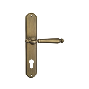 Дверная ручка Venezia PELLESTRINA CYL на планке PL02 матовая бронза