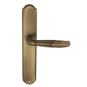 Дверная ручка Venezia ANGELINA на планке PL02 матовая бронза
