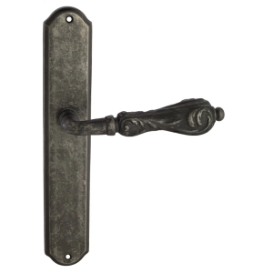 Дверная ручка Venezia MONTE CRISTO на планке PL02 античное серебро