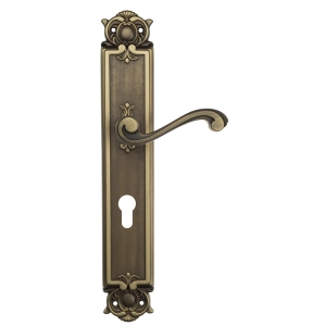 Дверная ручка Venezia VIVALDI CYL на планке PL97 матовая бронза