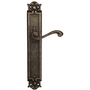 Дверная ручка Venezia VIVALDI на планке PL97 античная бронза