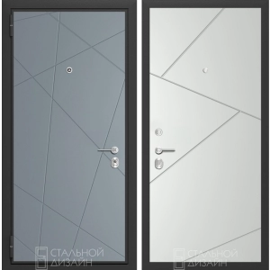 Дверь FORTE CASA ОКРАС RAL 7000 / ОКРАС RAL 9003