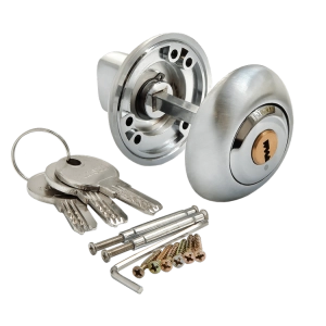 Завертка сантехническая с ключом MH-CYL SC/CP Матовый хром/полированный хром