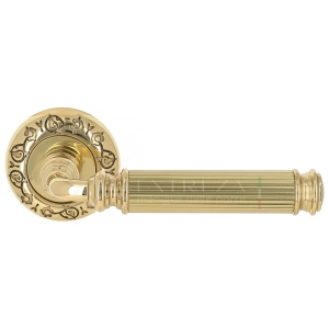 Дверная ручка Extreza BENITO (Бенито) 307 на розетке R04 полированное золото F01