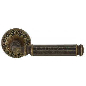 Дверная ручка Extreza BENITO (Бенито) 307 на розетке R04 античная бронза F23