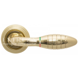 Дверная ручка Extreza MIREL (Мирел) 316 на розетке R05 полированное золото F01