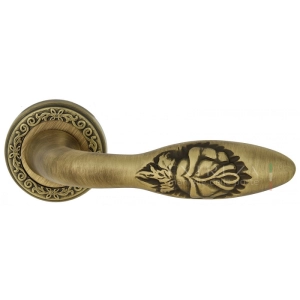 Дверная ручка Extreza MIREL-R на розетке R06 матовая бронза F03