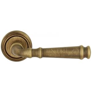 Дверная ручка Extreza BONO (Боно) 328 на розетке R01 матовая бронза F03