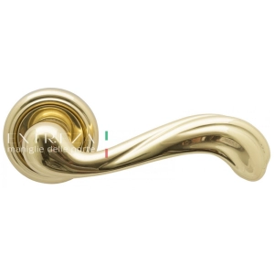 Дверная ручка Extreza NINA (Нина) 317 на розетке R01 полированное золото F01