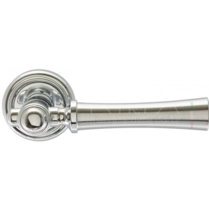 Дверная ручка Extreza DEZI (Дези) 309 на розетке R01 матовый хром / полированный хром F05/F04