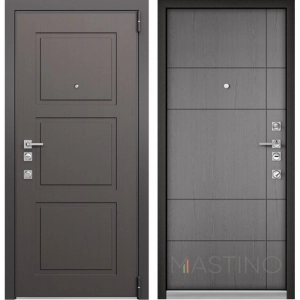 Дверь Mastino FORTE Синхропоры модерн MS-104 / Синхропоры титан MS-114