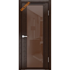 Дверь Milyana Qdo X Дуб темный Стекло бронзовое