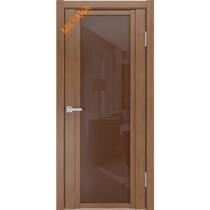 Дверь Milyana Qdo X Дуб Палисандр Стекло бронзовое