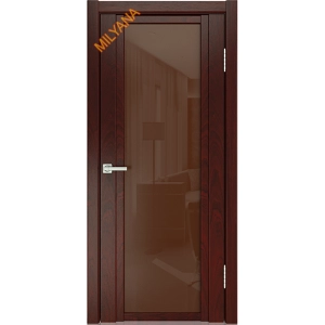 Дверь Milyana Qdo X Красное дерево Стекло бронзовое