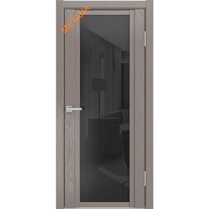 Дверь Milyana Qdo X Темно-серый Стекло черное