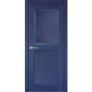 Дверь межкомнатная Перфекто 109 Синий бархат Остекленная