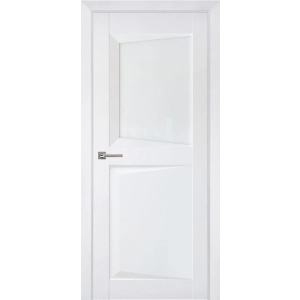 Дверь межкомнатная Перфекто 109 Белый бархат Остекленная