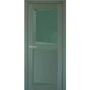 Дверь межкомнатная Перфекто 109 Зеленый бархат Остекленная