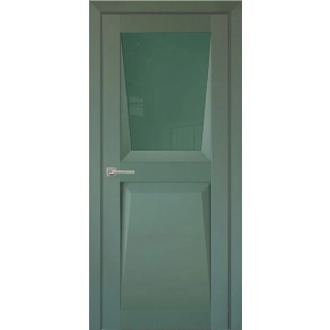 Дверь межкомнатная Перфекто 107 Зеленый бархат Остекленная