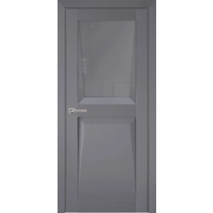 Дверь межкомнатная Перфекто 107 Серый бархат Остекленная