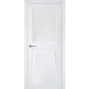 Дверь межкомнатная Перфекто 107 Белый бархат Остекленная