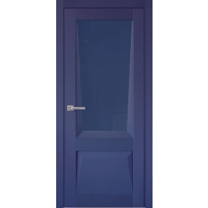 Дверь межкомнатная Перфекто 106 Синий бархат Остекленная