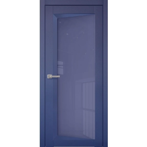 Дверь межкомнатная Перфекто 105 Синий бархат Остекленная